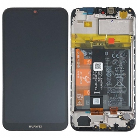 Huawei Y5 2019 schermo / display (nero) (con una cornice e batteria) (service pack) (originale)