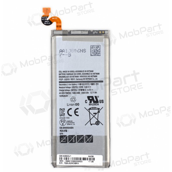 Samsung N950F Galaxy Note 8 batteria / accumulatore (BBN950ABE) (3300mAh) Samsung N950F Galaxy Note 8 batteria / accumulatore (BBN950ABE) (3300mAh)