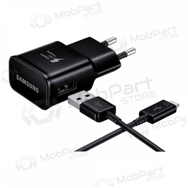Caricatore originale Samsung EP-TA200NBE 15W + Type-C cavo nero