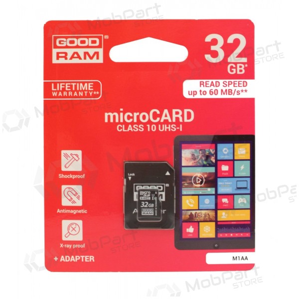 Scheda di memoria GOODRAM MicroSD 32GB (class 10) + SD adapter