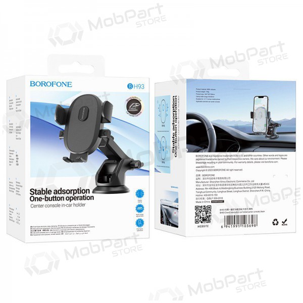 Porta cellulare da auto Borofone BH93 (dashboard) nero
