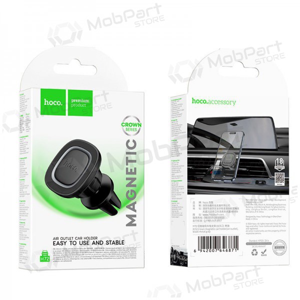 Porta cellulare da auto Hoco H72 (air vent) nero