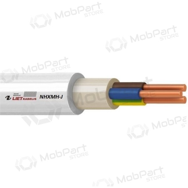 Cavo di energia Lietkabelis NHXMH-J 3x1.5 mm² di rame XLPE CPR Cca conduttore solido.