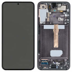 Samsung Galaxy S22+ schermo / display (nero) (con una cornice) (originale)
