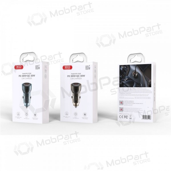 Caricatore per auto XO CC60 USB-A/USB-C 60W nero
