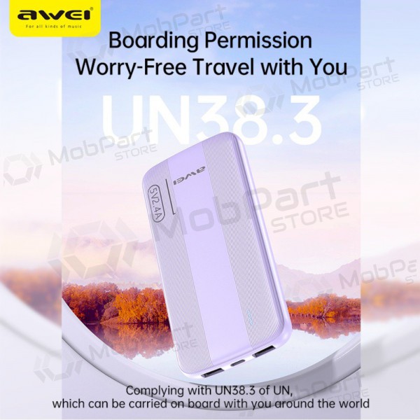 Batteria esterna Power Bank Awei P20K 5V/2.4A 10000mAh nero