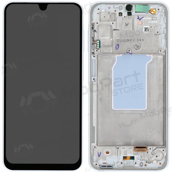 Samsung Galaxy A26 5G schermo / display (bianca) (con una cornice) (originale)