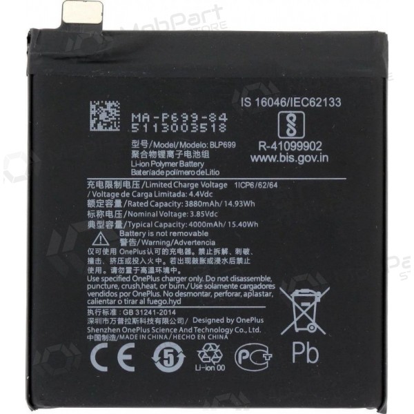 OnePlus 7 / 7 Pro (BLP699) batteria / accumulatore (3900mAh) OnePlus 7 / 7 Pro (BLP699) batteria / accumulatore (3900mAh)