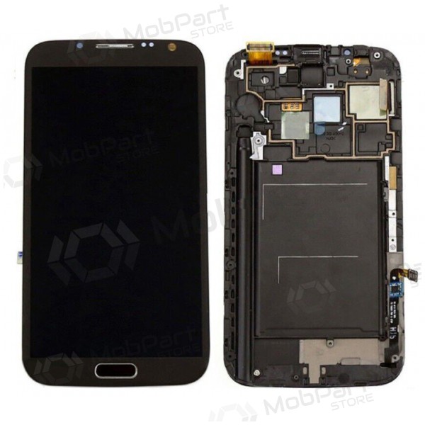 Samsung Galaxy Note 2 schermo / display (grigio) (con una cornice) (originale) Samsung Galaxy Note 2 schermo / display (grigio) (con una cornice) (originale)
