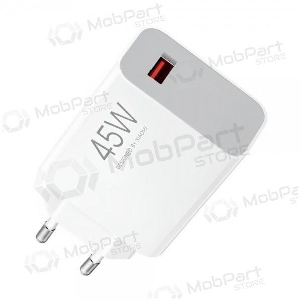 Caricabatterie telefono Xiaomi Turbo Charging Power Adapter BHR07SLEU 45 W USB-A PD bianco.