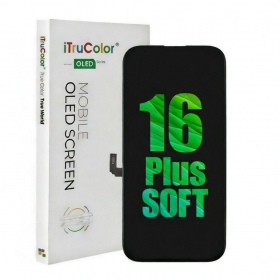 Ekranas per iPhone 16 Plus su lietimui jautriu stikliuku Premium OLED (with Removable IC)