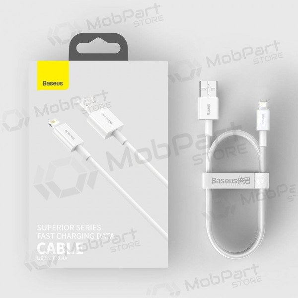 USB cavo Baseus Superior Lightning 2.4A 1.5m (bianca) CALYS-B02