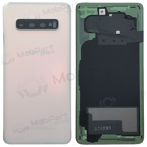 Samsung G973 Galaxy S10 coperchio batteria posteriore bianca (Prism White) (usato grade C, originale) Samsung G973 Galaxy S10 coperchio batteria posteriore bianca (Prism White) (usato grade C, originale)