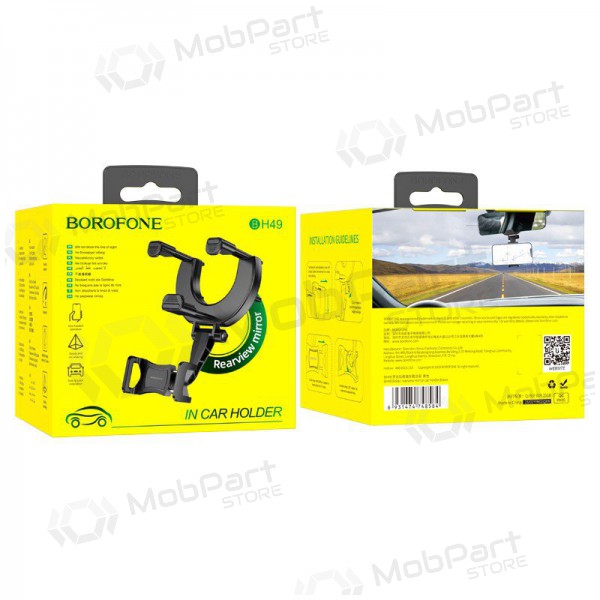 Porta cellulare da auto Borofone BH49 tvirtinamas ant veidrodėlio nero