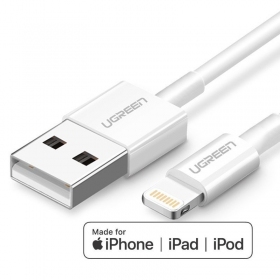 USB cavo Ugreen US155 MFi USB to Lightning 2.4A 2.0m bianca