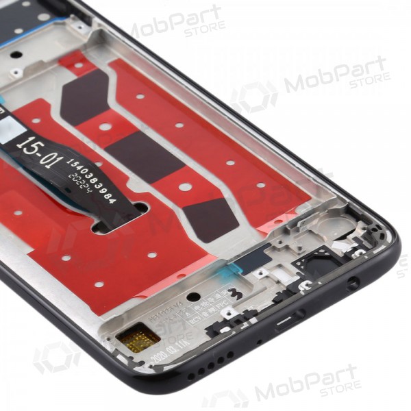 Huawei P40 Lite schermo / display (nero) (con una cornice) (usato grade A, originale)