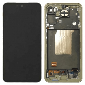 Samsung Galaxy A55 schermo / display (Awesome Lemon) (con una cornice) (originale)