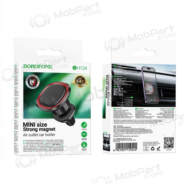 Porta cellulare da auto Borofone BH124 (air vent) nero