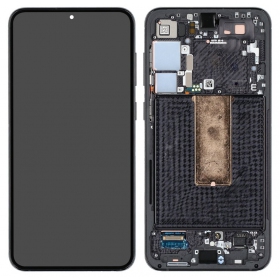 Samsung Galaxy S23+ schermo / display (nero) (con una cornice) (originale)