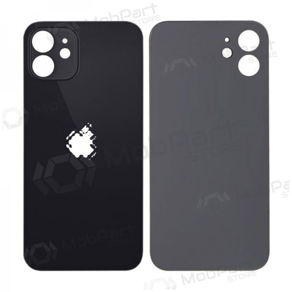Apple iPhone 12 coperchio batteria posteriore (nero) (bigger hole for camera) Apple iPhone 12 coperchio batteria posteriore (nero) (bigger hole for camera)