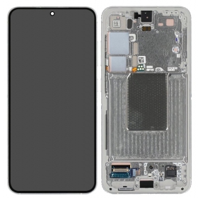 Samsung Galaxy S24 schermo / display (grigio) (con una cornice) (originale)