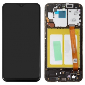 Samsung A202 Galaxy A20e 2019 schermo / display (nero) (con una cornice) (service pack) (originale)
