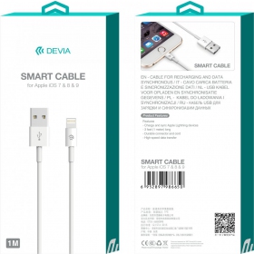 USB cavo Devia Smart Lightning 2.0m (bianca)