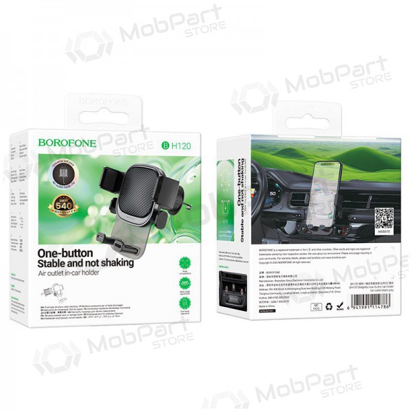 Porta cellulare da auto Borofone BH120 (air vent) nero