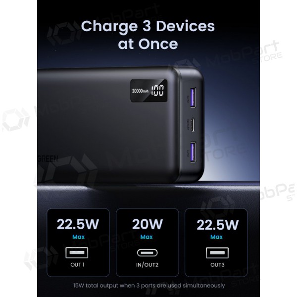 Batteria esterna Power Bank Ugreen PB313 20W 20000mAh (25683) nero