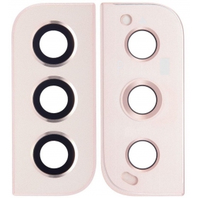 Samsung S901 Galaxy S22 vetro della fotocamera (rosa / d'oro) (con una cornice)