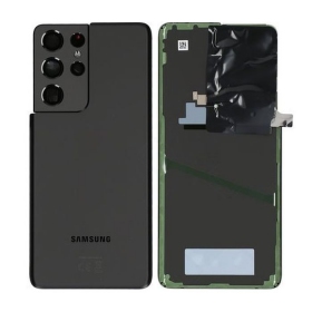 Samsung G998 Galaxy S21 Ultra 5G coperchio batteria posteriore (Phantom Black) (usato grade A, originale)