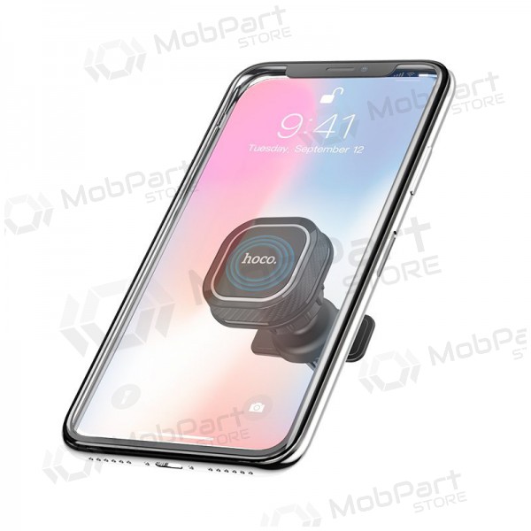 Automobilinis universale telefono laikiklis Hoco CA52 tvirtinamas į ventiliacijos groteles, magnetinis, nero-grigio