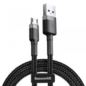 USB cavo Baseus Cafule Type-C 2.0m 2.0A (grigio-nero) CATKLF-CG1