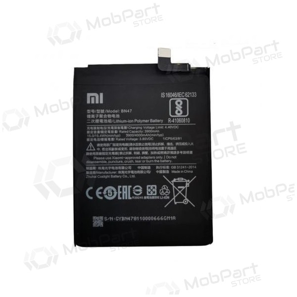 Xiaomi Mi A2 Lite / Redmi 6 Pro batteria, akumuliatorius (BN47) (originale) Xiaomi Mi A2 Lite / Redmi 6 Pro batteria, akumuliatorius (BN47) (originale)