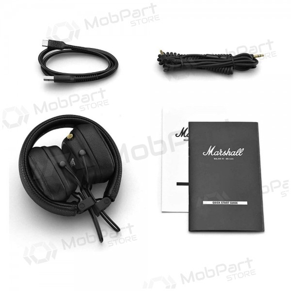 senza filis ausinės Marshall Major IV On-Ear Bluetooth juodos