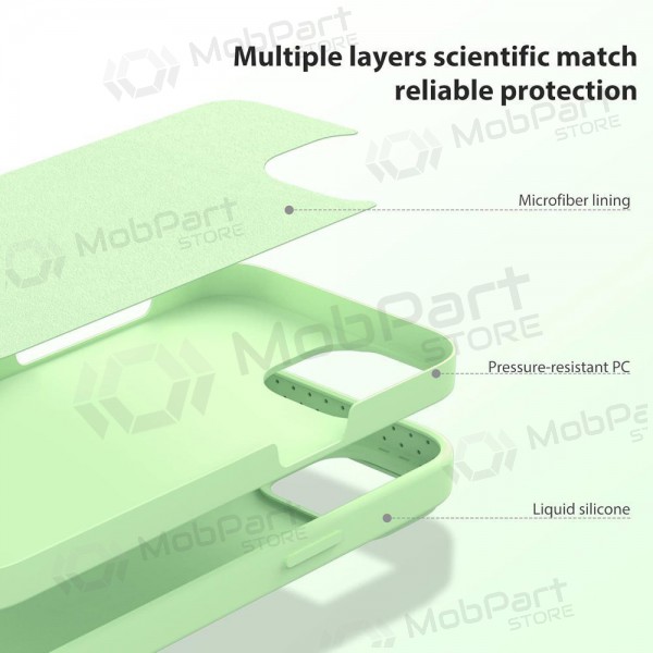 Apple iPhone 15 Pro custodia „Nillkin Silicone“ (verde chiaro) Apple iPhone 15 Pro custodia „Nillkin Silicone“ (verde chiaro)