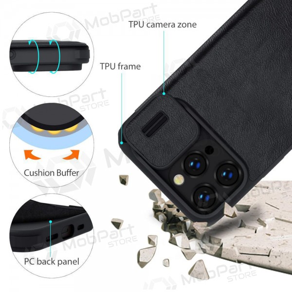 Apple iPhone 14 Pro custodia „Nillkin Leather“ (nero)