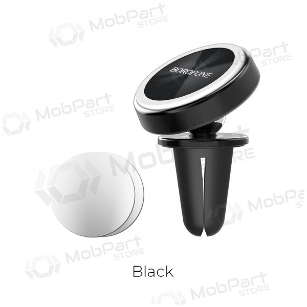 Automobilinis universale telefono laikiklis Borofone BH6, tvirtinamas ant ventiliacijos grotelių, magnetinis, nero Automobilinis universale telefono laikiklis Borofone BH6, tvirtinamas ant ventiliacijos grotelių, magnetinis, nero