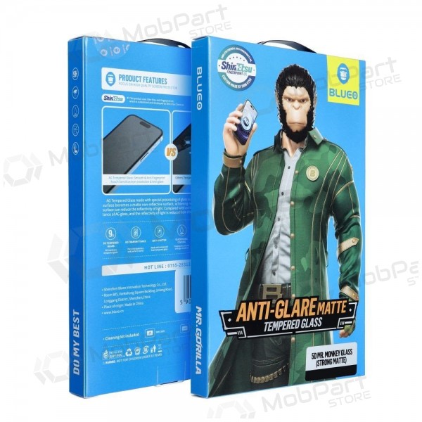 LCD apsauginis stikliukas 5D Mr. Monkey Glass (Strong Matte) Apple iPhone Air nero