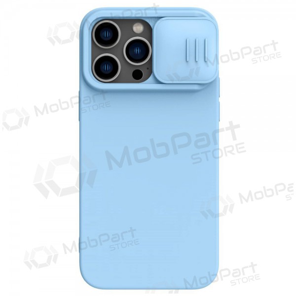 Apple iPhone 15 Pro custodia „Nillkin Silicone“ (azzurro)