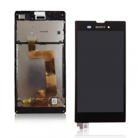 Sony D5103 Xperia T3 schermo / display (nero) (con una cornice) (usato grade C, originale)
