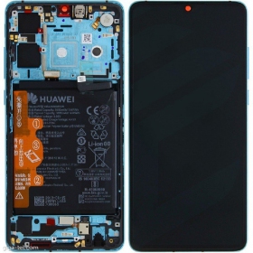 Huawei P30 (new version 2021) schermo / display (Aurora) (con una cornice e batteria) (service pack) (originale)