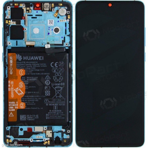 Huawei P30 (new version 2021) schermo / display (Aurora) (con una cornice e batteria) (service pack) (originale) Huawei P30 (new version 2021) schermo / display (Aurora) (con una cornice e batteria) (service pack) (originale)