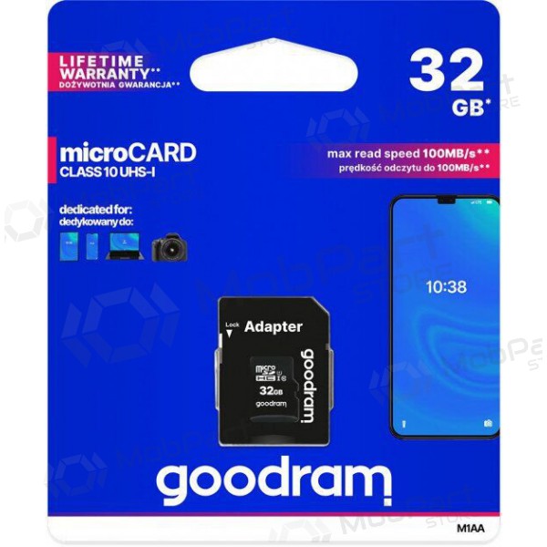 Scheda di memoria GOODRAM MicroSD 32GB (class10 UHS-I) + SD Adattatore