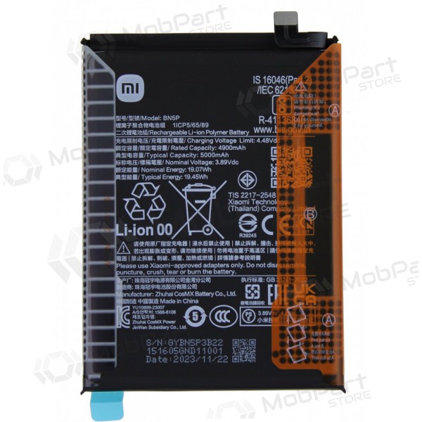 Xiaomi Redmi Note 13 4G / 5G batteria, akumuliatorius (BN5P) (originale) Xiaomi Redmi Note 13 4G / 5G batteria, akumuliatorius (BN5P) (originale)