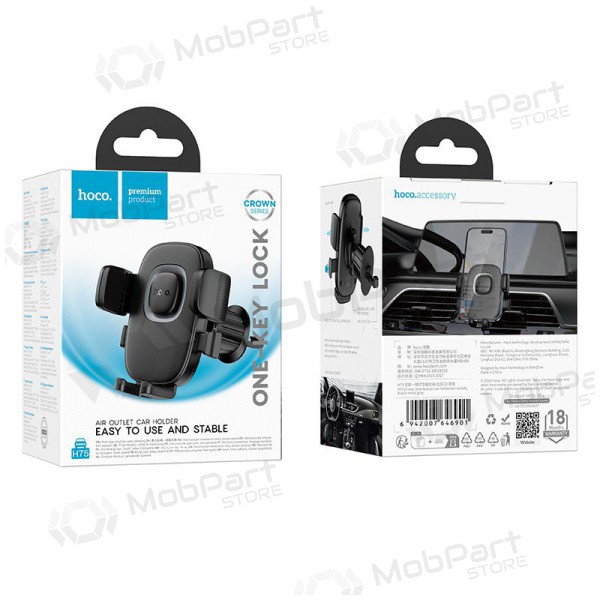 Porta cellulare da auto Hoco H75 (air vent) nero