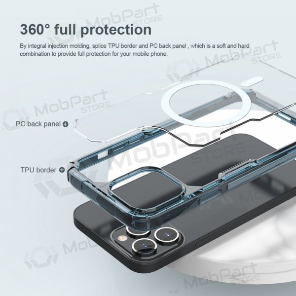 Apple iPhone 13 Pro Max custodia „Nillkin Nature Magnetic“ (blu) Apple iPhone 13 Pro Max custodia „Nillkin Nature Magnetic“ (blu)