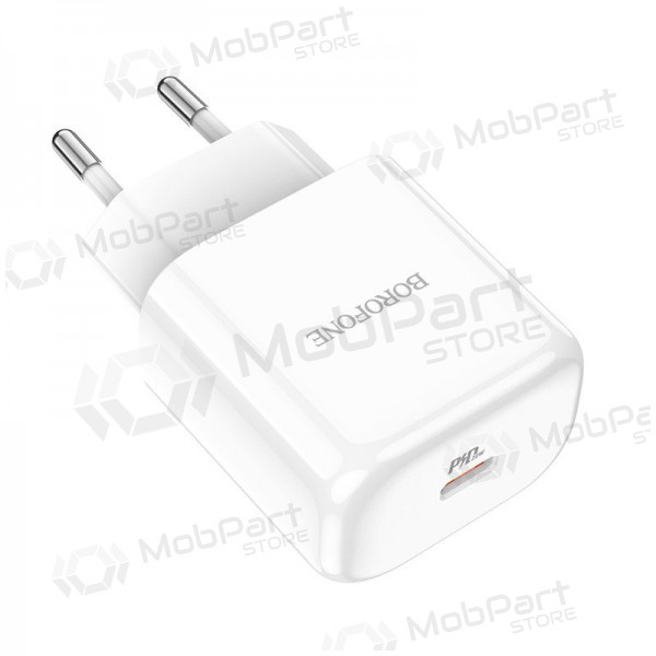 Caricatore Borofone BN3 Type-C QC 3.0, PD 2.0 20W (bianca)