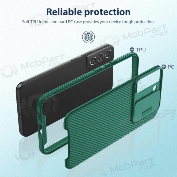 Samsung Galaxy S24 Plus custodia „Nillkin CamShield Pro“ (verde) Samsung Galaxy S24 Plus custodia „Nillkin CamShield Pro“ (verde)
