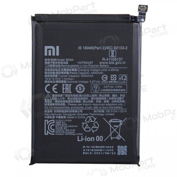 Xiaomi Redmi 10, Redmi 10 (2022), Redmi Note 10 5G, Poco M3 Pro 5G batteria, akumuliatorius (BN5A) (originale) Xiaomi Redmi 10, Redmi 10 (2022), Redmi Note 10 5G, Poco M3 Pro 5G batteria, akumuliatorius (BN5A) (originale)